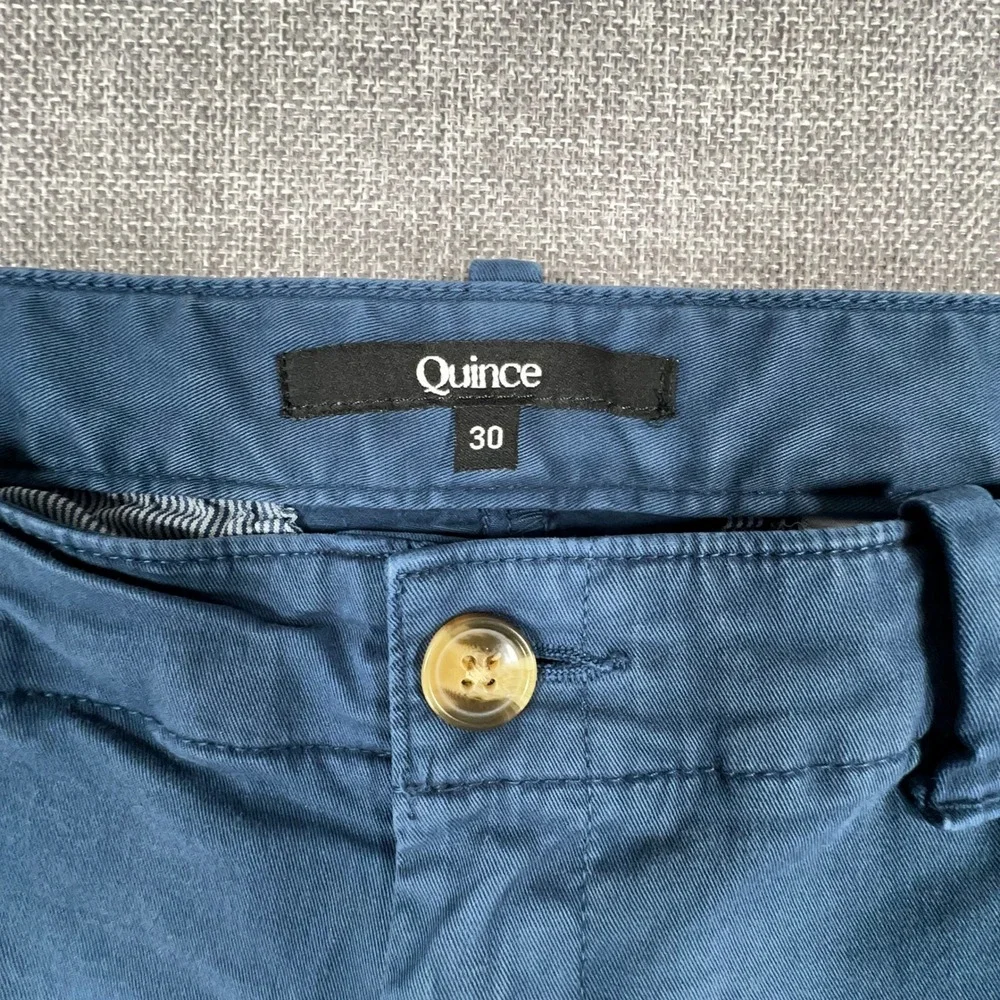 Quince Chino Pants Mens 30x27 Blue Cotton Stretch Straight Leg Office Preppy